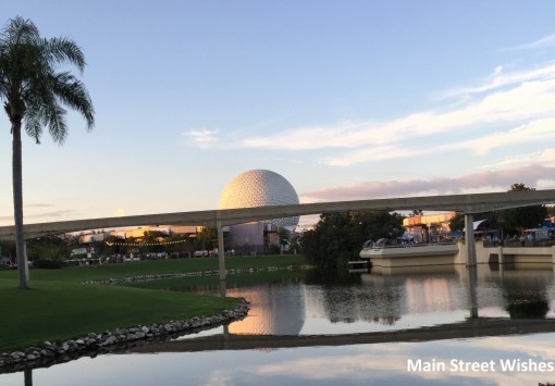 Spaceship Earth and Monorail Track